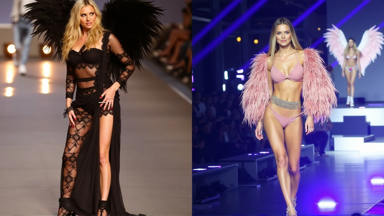 Kate Moss e Lila Desfilam no Retorno do Victoria's Secret Fashion Show em Nova York